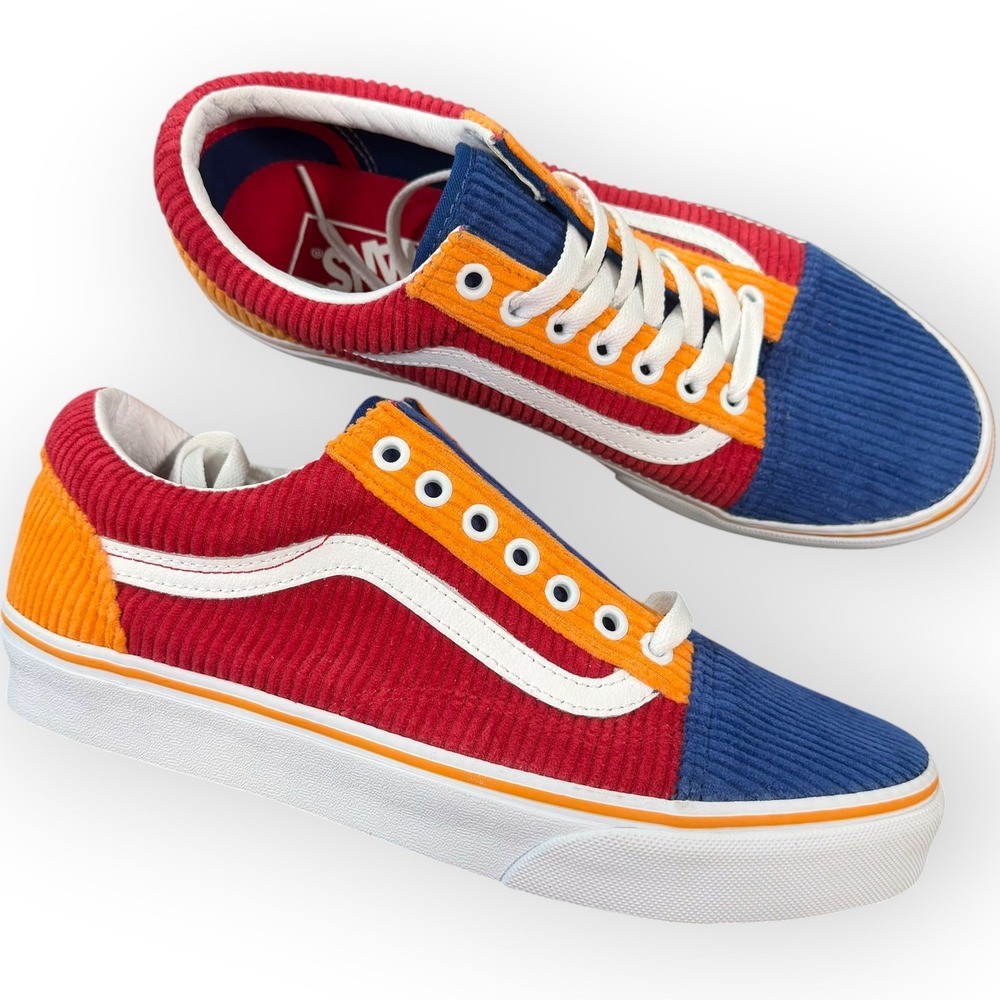 Vans Unisex Old Skool Corduroy Colorblock Sneakers Size Men 8 Women 9.5